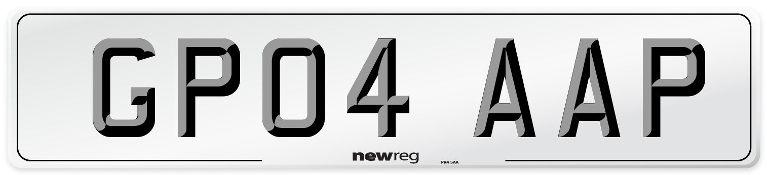 GP04 AAP Number Plate from New Reg